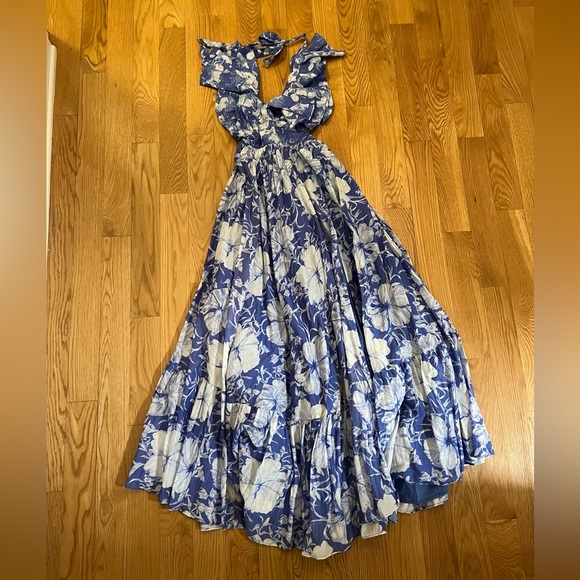 Loveshackfancy Marinette ruffled floral-print cotton and silk-blend maxi dress. - Picture 1 of 8